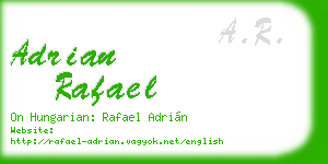 adrian rafael business card