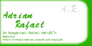 adrian rafael business card